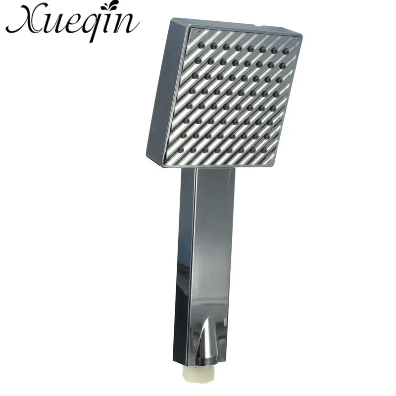 Xueqin Polished Adjustable Square Fixed Shower Head Water Saving Handset High Pressure Hand Held Chrome Bathroom
