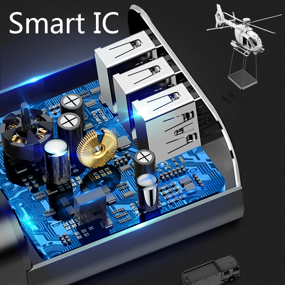 أدى عرض 3 شاحن يو اس بي ، Baseus المحمول شاحن USB للهاتف سريع شحن جدار شاحن آيفون سامسونج Xiaomi 3.4A ماكس شاحن