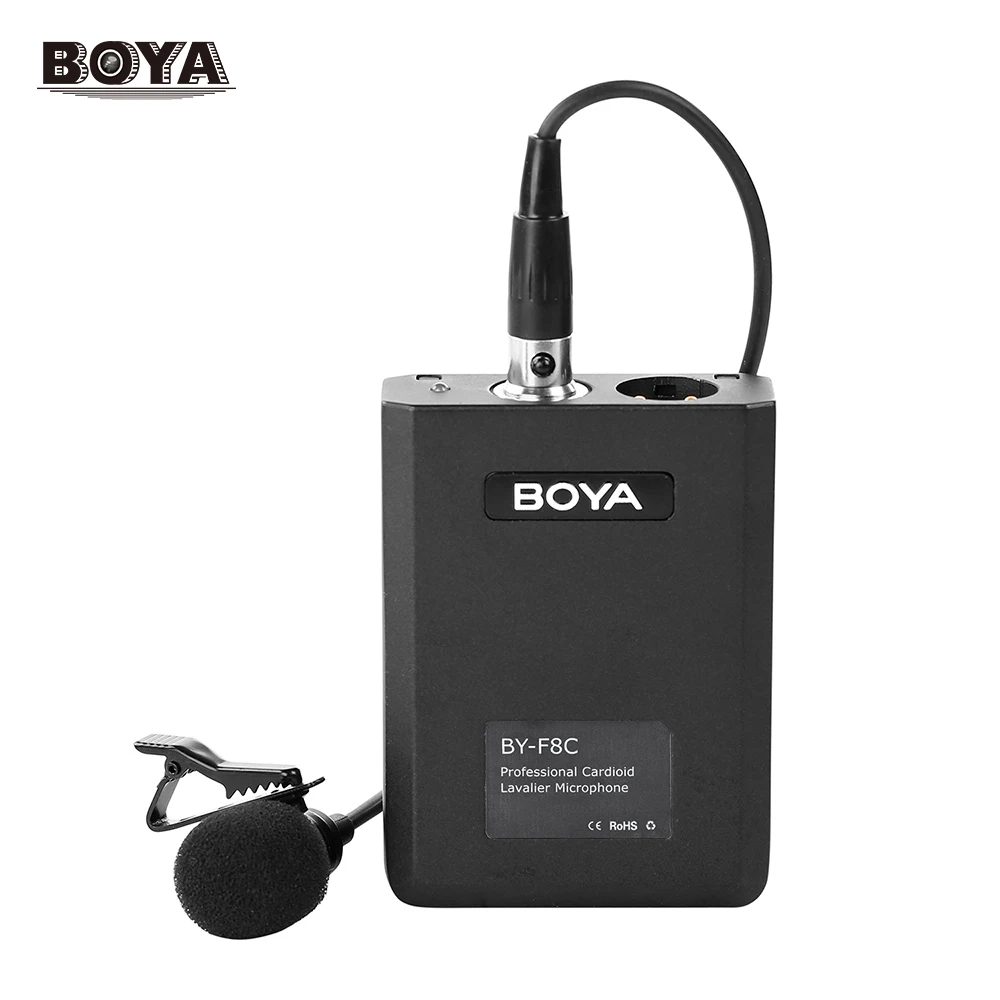 

BOYA Microphone Cardioid Lavalier Condenser Microphone Video Instrument Sound Recording Mic XLR Connector BY-F8C Microphone