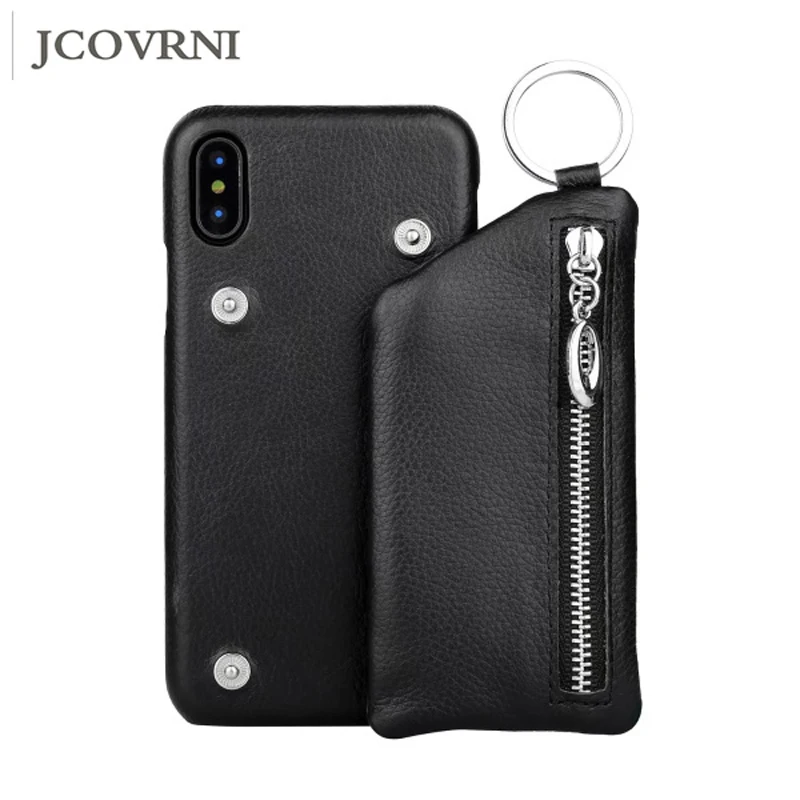 

JCOVRNI Luxury leather wallet phone shell for iPhoneX 6plus bracket and memory card for iPhoneXS mobile phone back cover wallet