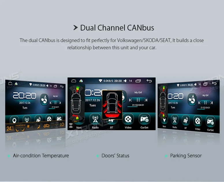 Sale 9" Android 6.0 Radio Car DVD Player Auto Head Unit Stereo GPS Navigate Video for VW Amarok Touran Wagon Sedan EOS SEAT SKODA 17