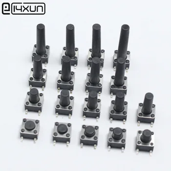 

18valuesx10pcs=180pcs Tact Switch Kit 6*6*4.3~20mm DIP Tactile Push Button Switches 6x6 mm Vertical Micro Switch