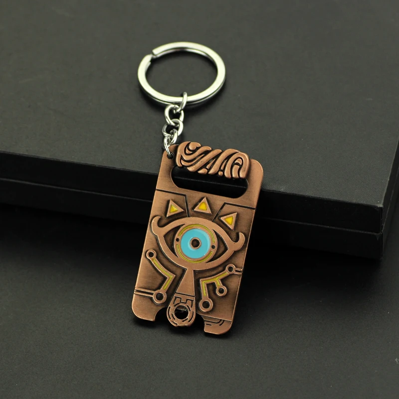 

The Legend of Zelda Breath of the Wild Anime game choker vintage Keychain Big eyes Logo alloy Pendant Charm jewelry fans Gift