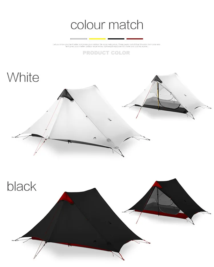 3F UL GEAR LanShan 2 Tent Oudoor Ultralight Camping 15D Silnylon 1 Person 2 Person Tent 3 Season Tent Winter 4 Season Tent