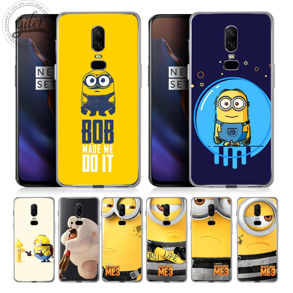 

Cute Minions For Fundas Oneplus 6 Case Cover Soft Silicone Cases for One plus 6 6T 5 5T 1+6 Phone Cases for Oneplus 5T 5 Capa