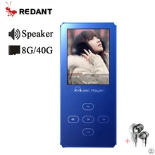Воспроизводит металлический MP3 музыкальный плеер с наушниками, электронная книга, FM радио, диктофон, звук без потерь, сенсорный экран 1,8 дюйм...