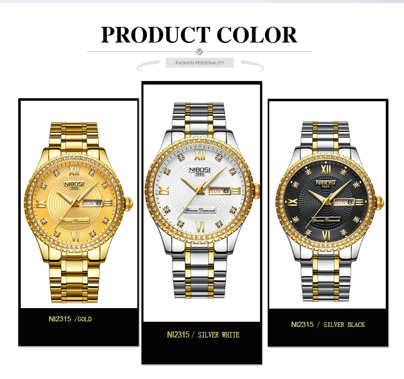 Mens Watches Top Brand Luxury Automatic Mens Watches Quartz Mens Watches Gold NIBOSI Men's Watches Gold Luxury Clocks And Watche (3)