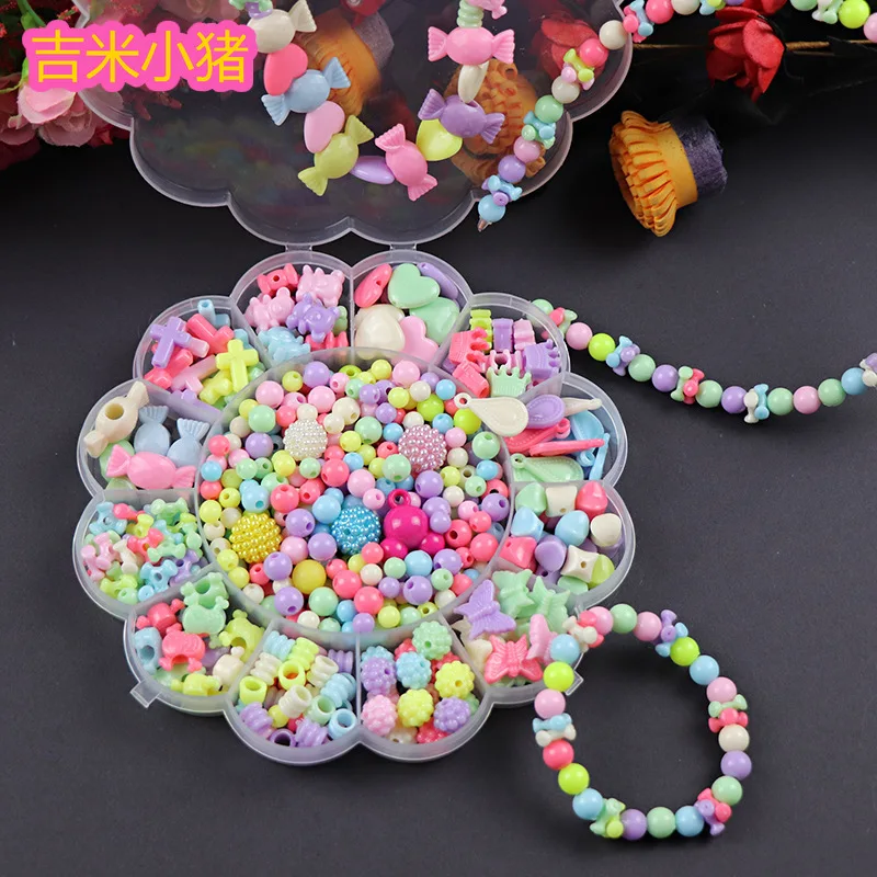 500pcs Handmade Colorful Acrylic Beads Toys For Children Diy Bracelet