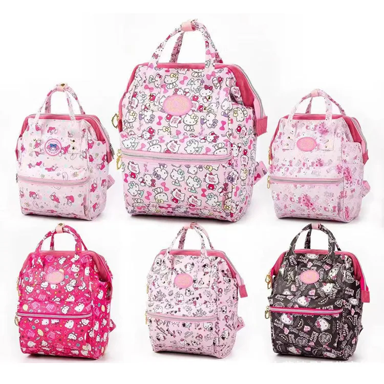 

IVYYE 1PCS KT Melody Hand-straps Fashion PU Backpacks Rucksacks Cartoon Backpack Casual Child Schoolbags Kid Knapsack Unisex New