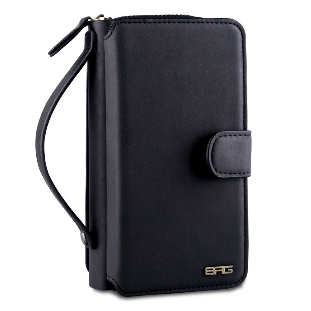 

For Samsung Galaxy S8 Case Bag 2 in 1 Detachable Leather Flip Zipper Wallet For Samsung S8 Plus Case Magnetic Portable Handbag