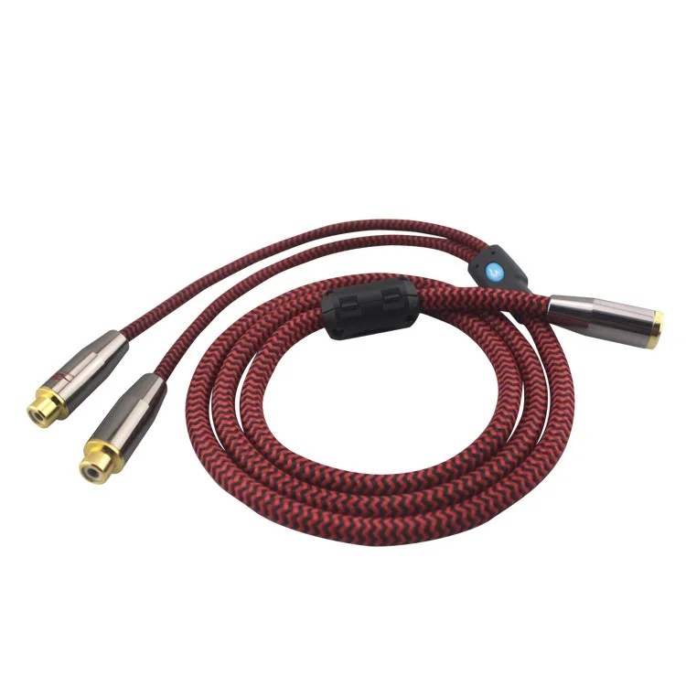 HIFI 3 5mm Female to Dual RCA Phono Female Audio Cable 3 5mm to 2 RCA Audio Cable for TV Speaker PC Headphone Stereo OFC Cable