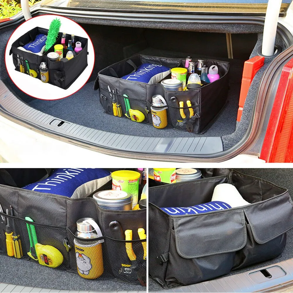 Stowing Tidying Trunk Organizer Collapsible Folding Caddy Box Car Truck Auto Storage Bin Bag