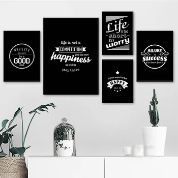 

Inspiring Life Text and Quotes Picture Canvas Painting Living Room Posters and Prints Wall Art Modern Home Decoration