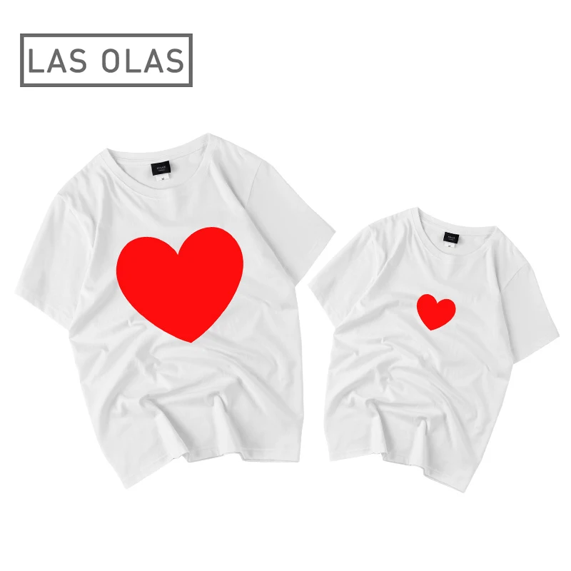 2017 High Quality T-shirt Men Cotton Red Love Heart-shaped Unisex Casual O-neck Losse Vrsion Tee-shirt Homme 11 3XL Top 70B0438 | Мужская
