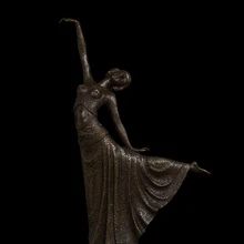 100% bronze dancer statues art deco statue home decoration accessories figuine antique vintage Christmas gifts czs-209