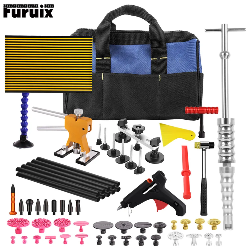 

PDR Ferramentas PDR Tools Set Paintless Dent Repair Car Dent Removal Hand Tool Set PDR Reflector Board Hot Melt Glue Sticks