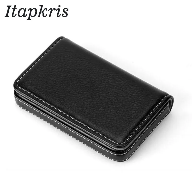 

Itapkris Men PU Bank Credit Card Holder Large Capacity Business Document ID Card Case Slim RFID Blocking Bus Card Women