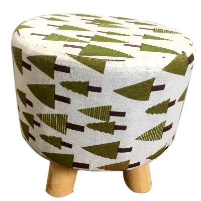 Креативный Деревянный Детский Маленький стул многофункциональный современный домашний пасторальный гостиная спальня практичная ткань простой деревянный стул - Цвет: A As Picture