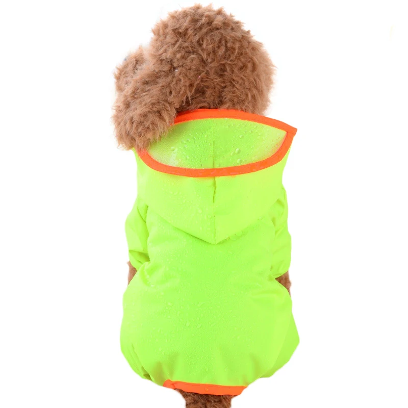 Модная куртка для собак, водонепроницаемая одежда для собак, дождевик для маленьких собак, чихуахуа, йоркца, для щенков дождевые пальто, одежда с капюшоном - Цвет: Green