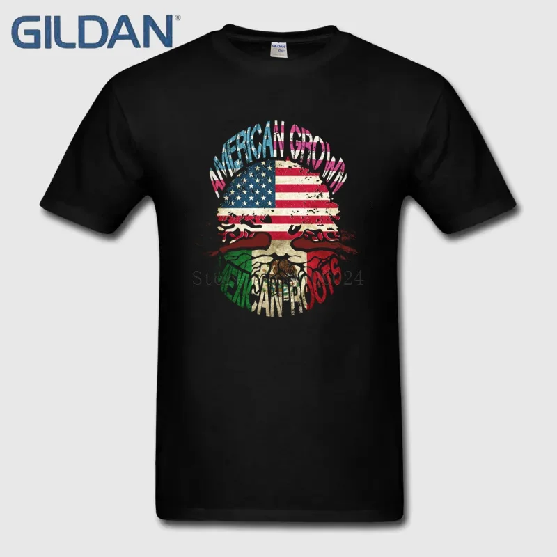 Heritage/Mexican Mexican Roots White Tee Shirts Good Quality Design Uniform Mens Ali Shirt Short Sleeve Round Collar 100% Cotton | Мужская