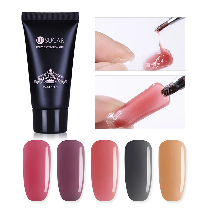 

UR Sugar 30ml Poly Extension Gel Nail Art French Manicure Clear Camouflage Finger Builder UV Gel Quick Building Crystal UV Gel