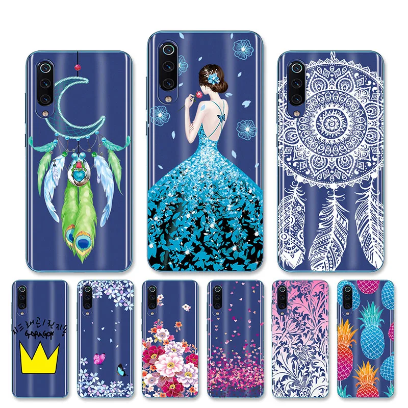 

Painted Phone Case For Xiaomi Mi 9 Case Silicone Protective Transparent Bumper For Xiaomi Mi 9 SE Mi9 Cover Fundas Coque Capa