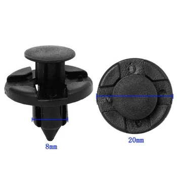 

100Pcs Trunk Screw Rivets Set Car Bumper Fender For Nissan Plastic Fastener
