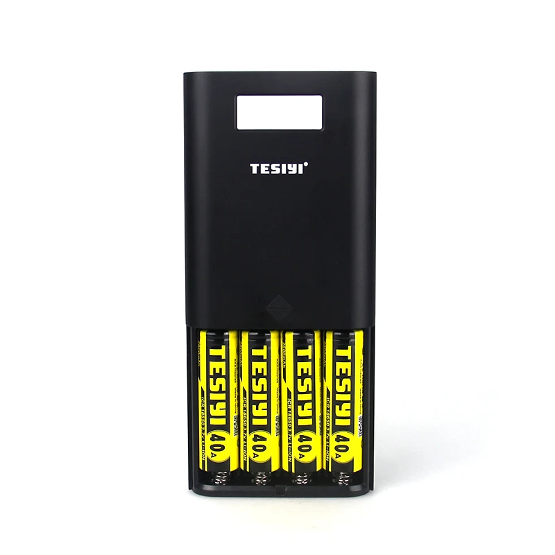 2 шт./лот tesiyi T4 Зарядное устройство 18650 батарея Зарядное устройство power bank tesiyi T4 Смарт Цифровое зарядное устройство для электронных сигарет 18650 батарея Зарядное устройство