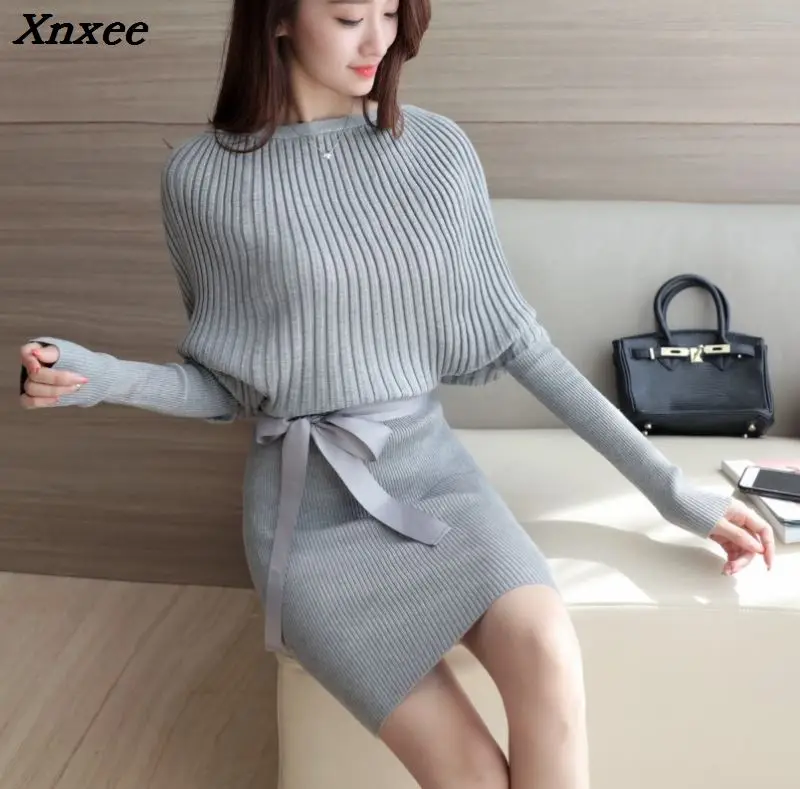 2018 Spring and Autumn New Women Korean ladies loose sweater Stretch Skirt Xnxee 2018 Spring and Autumn New Women Korean ladies loose sweater Stretch Skirt Xnxee