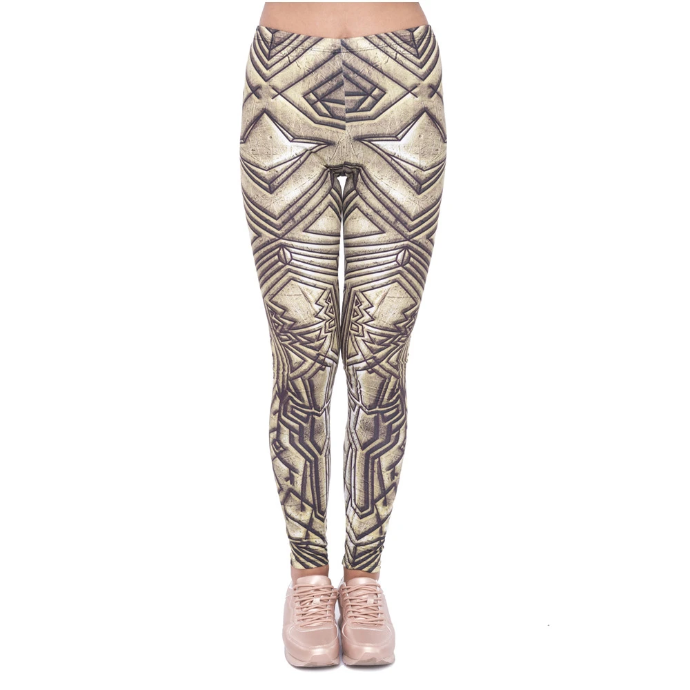 

High Quality Women Legging Anciend Dwarf Printing Fashion Leggings Slim High Waist Woman Pants
