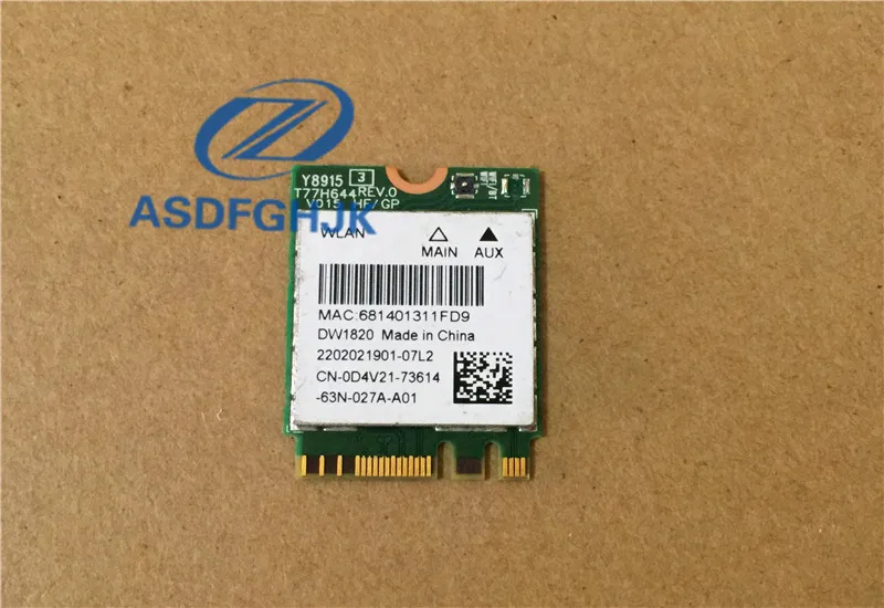 DW1820 WLAN WiFi Wireless 802.11ac NGFF 867M Network Module Card