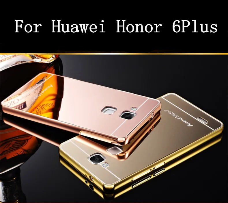 Чехол для Huawei honor 6 Plus чехлы бампер с золотым покрытием алюминиевая рамка +