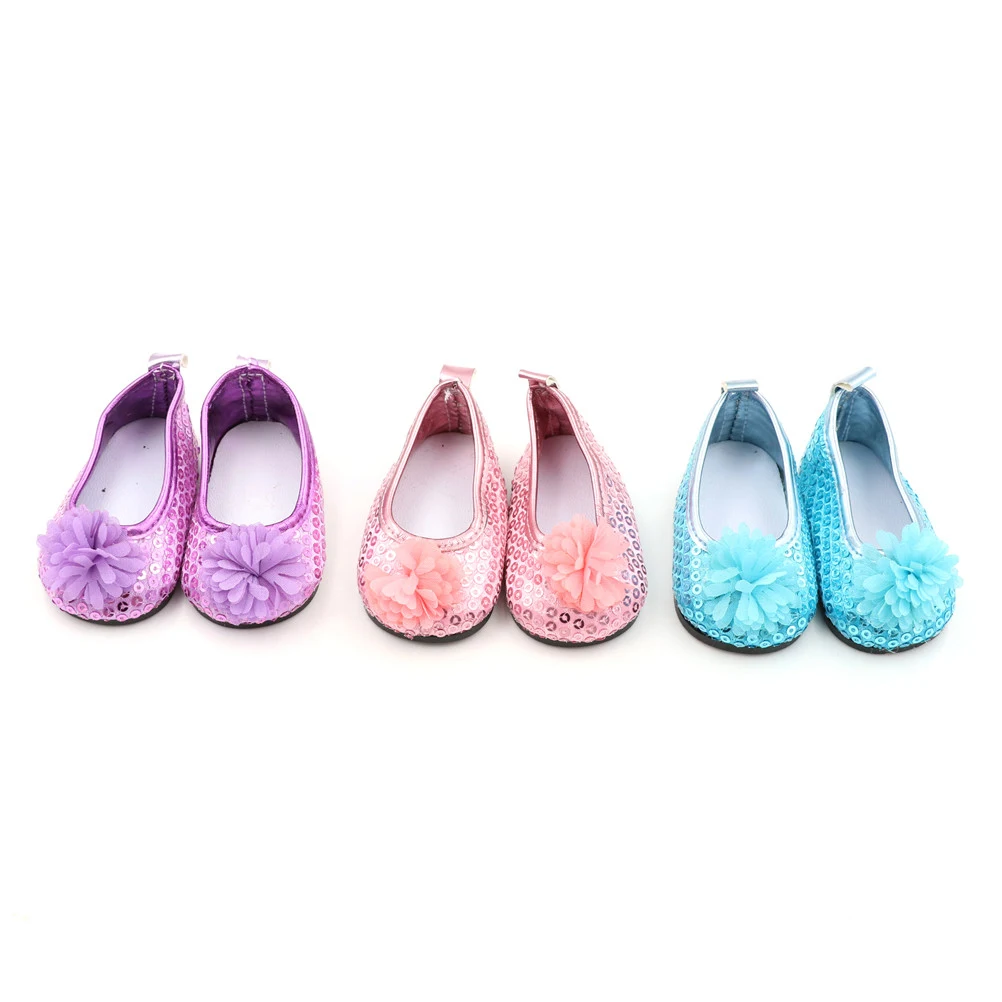 litter Doll Shoes Flowers Dress Shoe For 18 Inch Our Generation girl