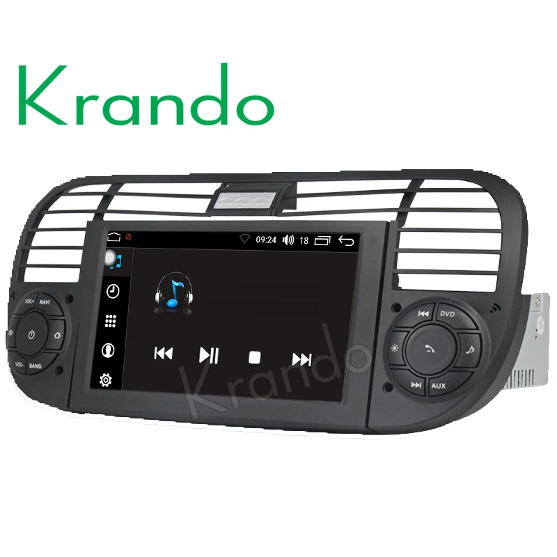 

Krando Android 8.0 6.2'' 32GB ROM car radio for Fiat 500 2007-2016 gps navigation player Steering wheel control wifi dab+