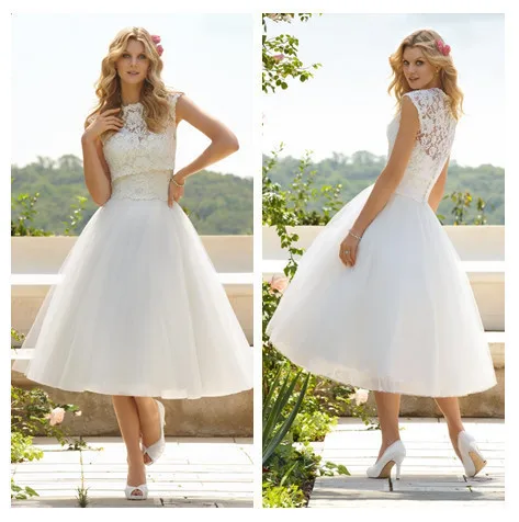 

2019 New Simple A-Line Wedding Dresses Cap Sleeve Lace Short Dresses For Beautiful Girl C191 vestidos de novia 2019