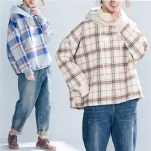 QoerliN Fake Two Piece Hoodies Sweatshirts Large Size Women Autumn Spring Long Sleeve Big Size Loose Pullovers Casual Ladies Hot QoerliN Fake Two Piece Hoodies Sweatshirts Large Size Women Autumn Spring Long Sleeve Big Size Loose Pullovers Casual Ladies Hot