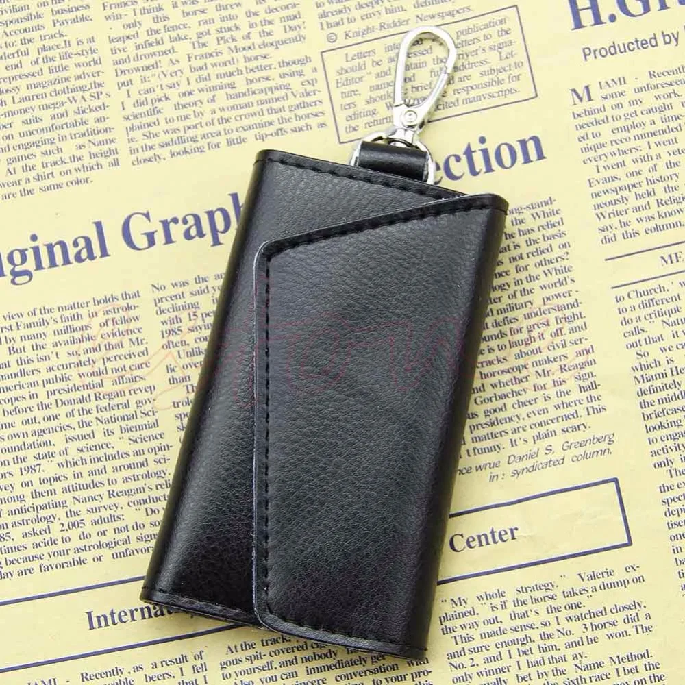 

THINKTHENDO Women Men Leather Credit Card holder Keyholder Case Purse Key Bag Keychain
