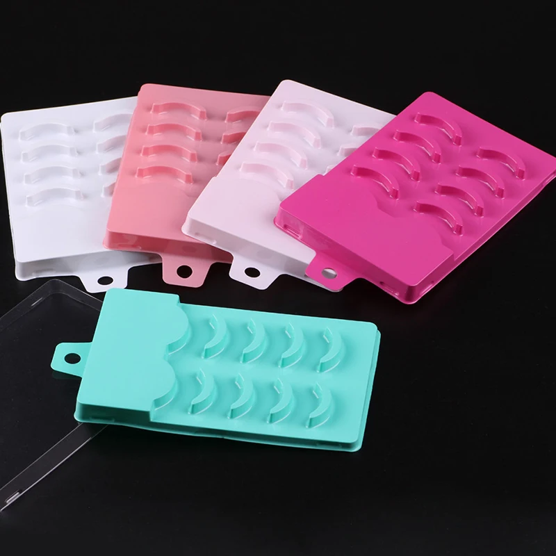 

10pcs/lot 5 Pairs Candy Color False Eyelashes Storage Box Fake Eye Lashes Case Makeup Cosmetic Storage Organizer