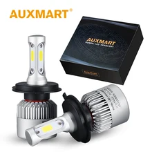 Auxmart светодиодные H7 H4 H11 лампы H1 H3 HB4 9006 HB3 9005 H13 светодиодных головных фар 72 Вт 8000lm 6500 к Светодиодная лампа авто H 7 11 светодиодные лампы для автомобильных фар(12 v