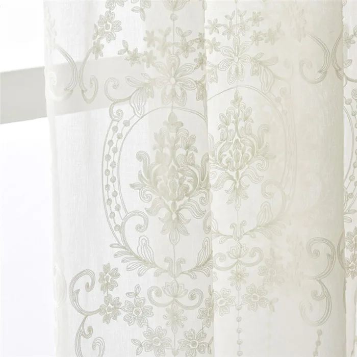 ICECUR/Лидер продаж, белые тюлевые шторы в европейском стиле с вышивкой для гостиной, детской спальни, жалюзи, вуаль, тюлевые занавески - Цвет: Tulle