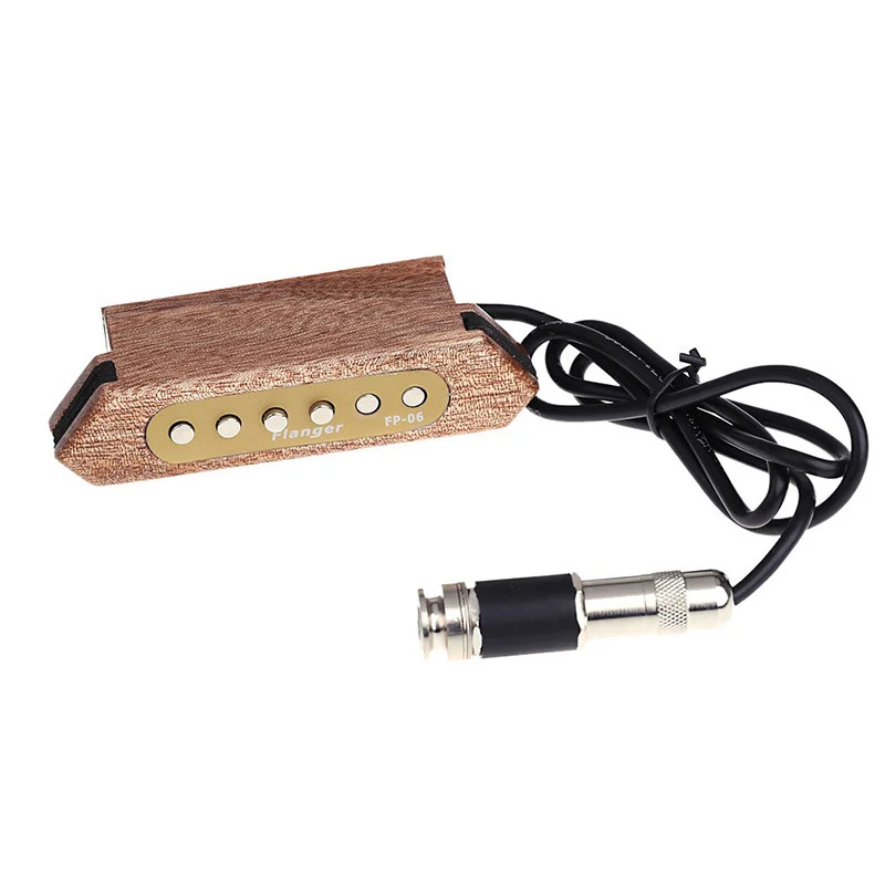 

HLBY Flanger High fidelity Magnetic Soundhole Pickup Transducer Wooden for 39/40/41/42 inch Acoustic Guitar Music Amplifier