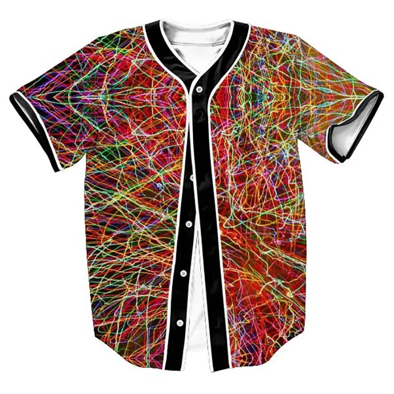 Baseball Shirt Men 2019 Funny 3D Hip Hop Baseball Jersey Summer Short Sleeve V-neck Casual Hakajuku Shirt Homme