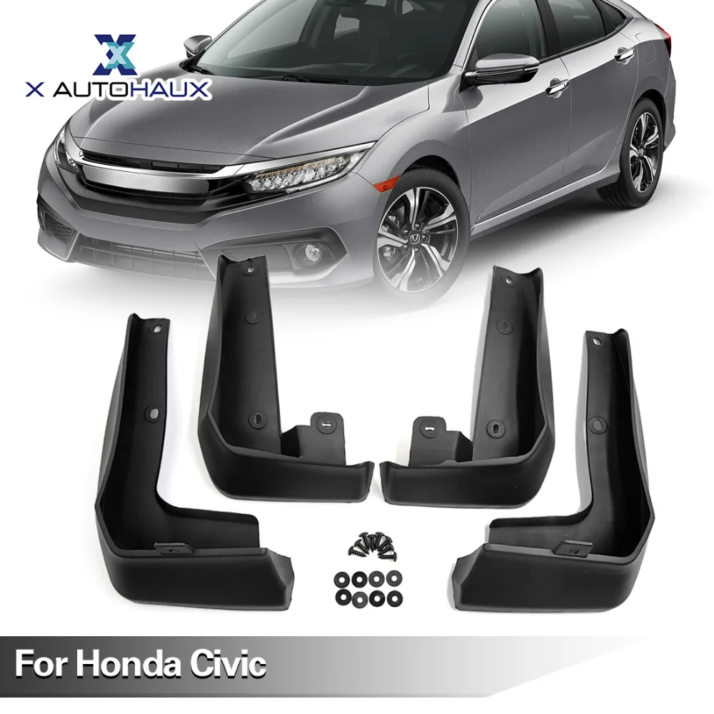 UXCELL 4PCS Whole Sale Black Plastic Car Front Rear Fender Mud Flaps