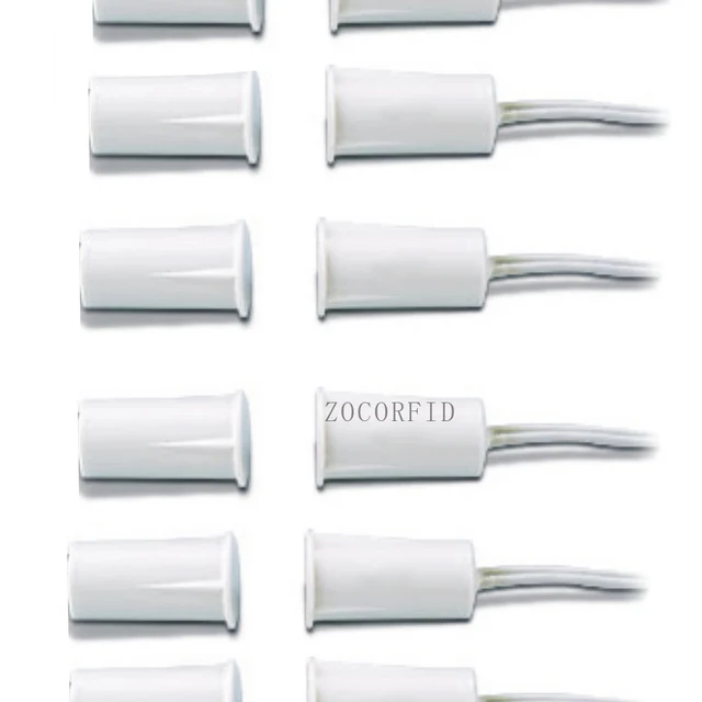 10pairs MC-38 Wired Door Window Sensor Magnetic Switch for Home Alarm System,When Sensor together,normally Closed NC 2