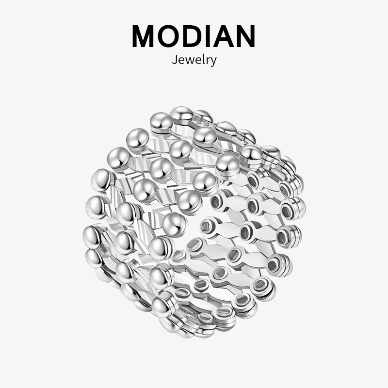 Modian стиль стерлингового серебра 925 кольца на палец может изменить размер удивительное серебряное кольцо для женщин новые свадебные украшения