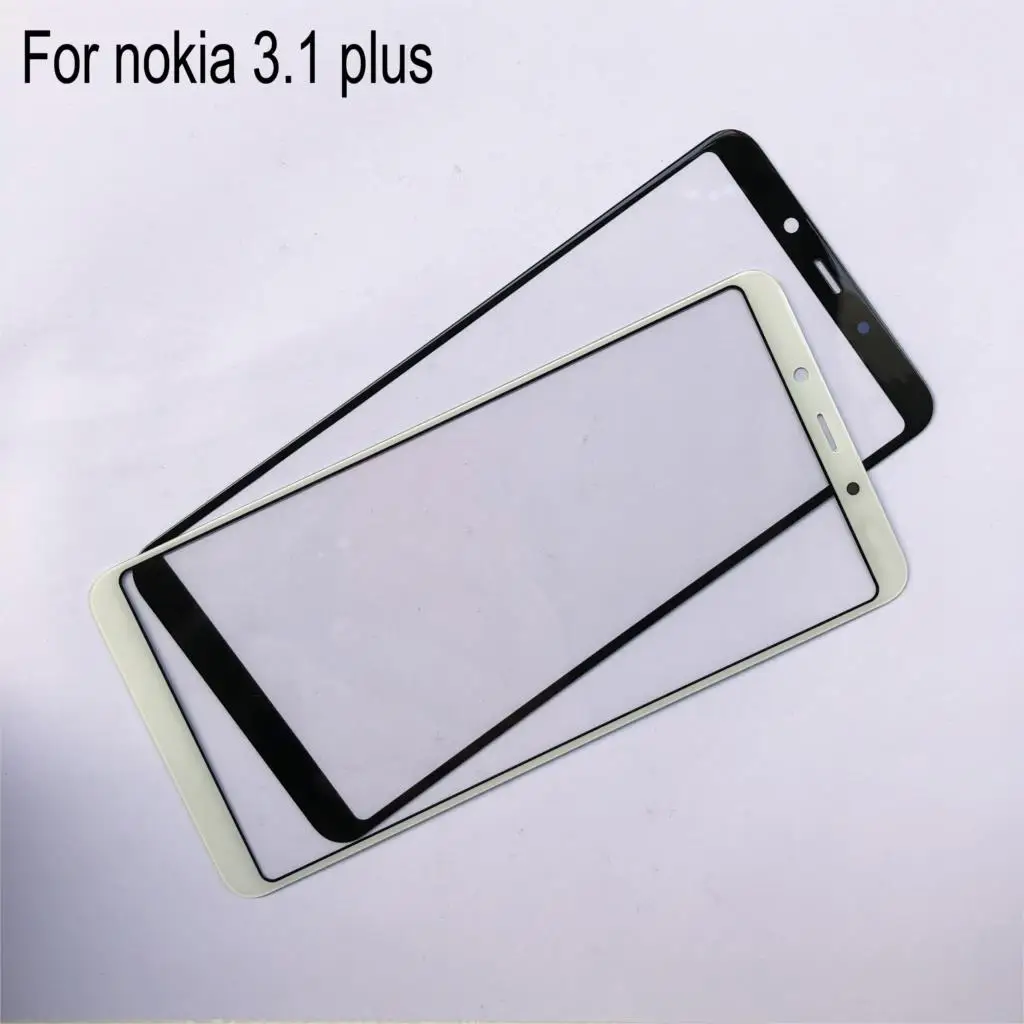 Мобильное(без сенсорного экрана) внешнее стекло для Nokia 3,1 Plus запасная Передняя стеклянная панель