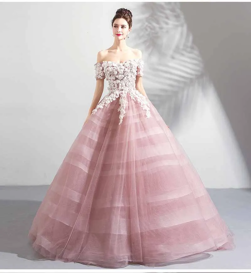 Розовое Бальное Платье, Костюм с открытыми плечами, Роскошные вечерние платья, большой размер 5XL, вечернее торжественное платье для женщин, свадебное платье размера плюс, 6XL, 4XL