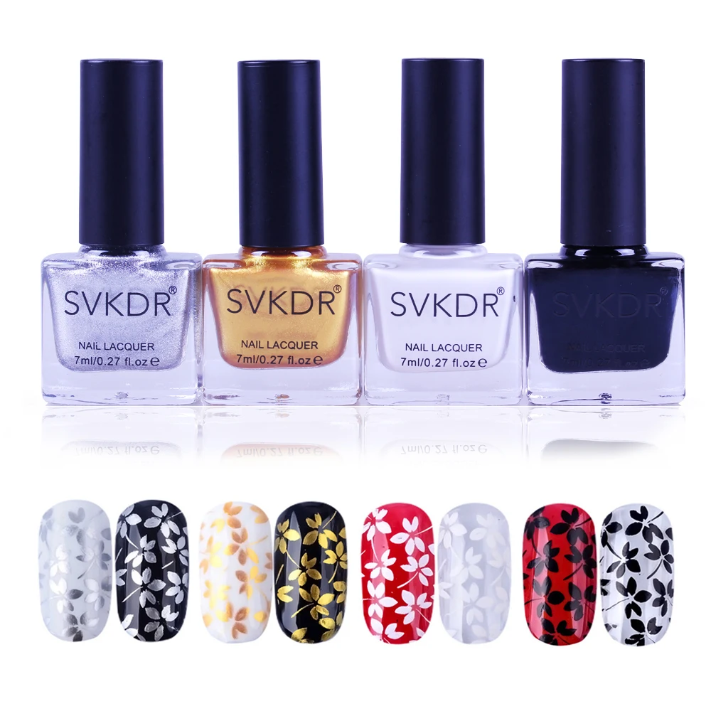 SVKDR 12 Colors Stamp Nail Polish Printing Stamping Polish Nail Art
