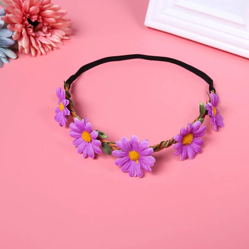 flower garland style 3-purple