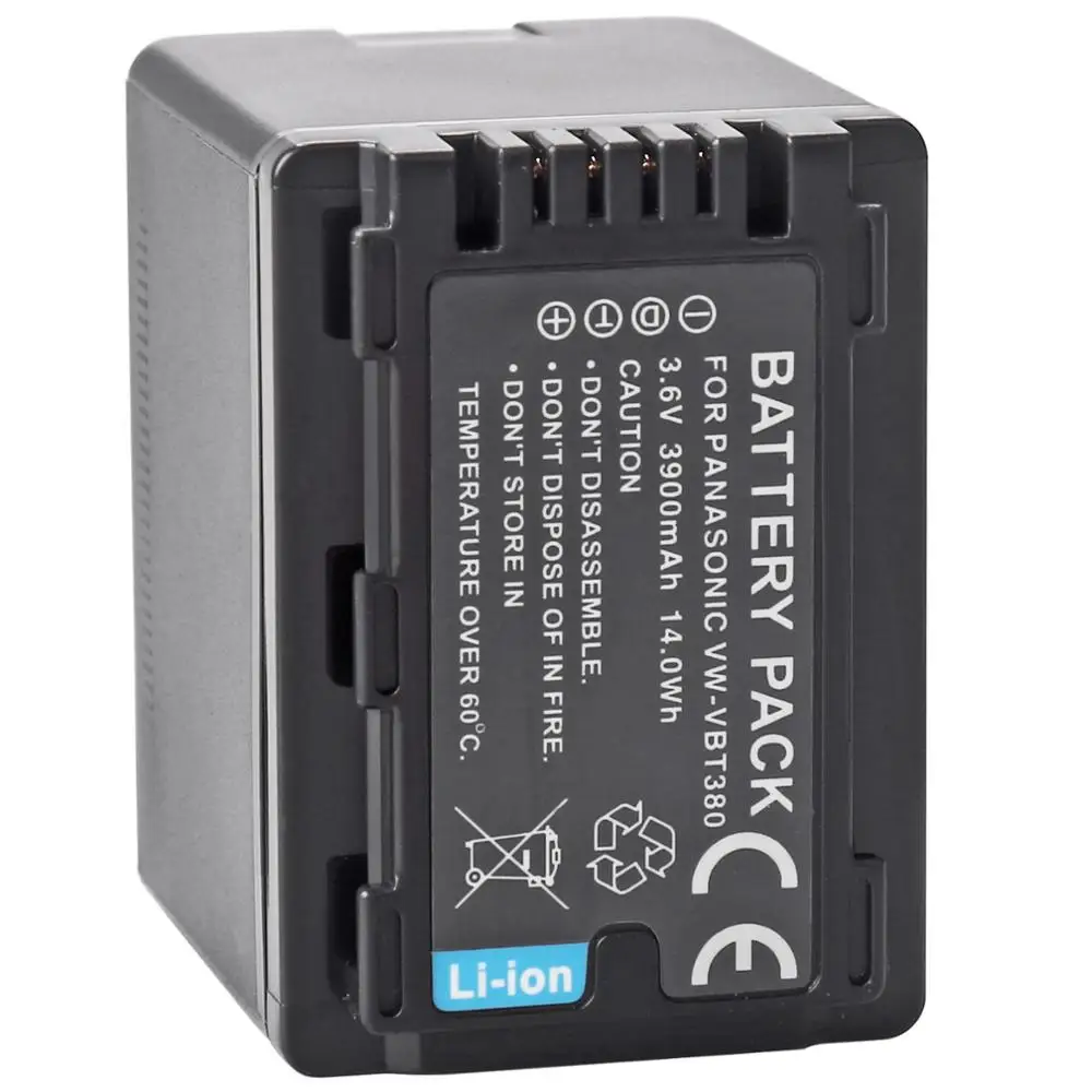

VW-VBT380 VBT380 Battery for Panasonic HC-V250, HC-V380, HC-V510, HC-V520, HC-V710, HC-V720, V750, V770, VX870, VX981K ,WXF991K